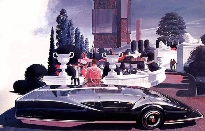 Retro-Futuristic Illustrations by Syd Mead