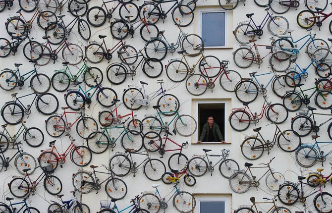 Wall of Bicycles