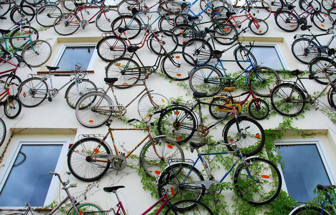 Wall of Bicycles