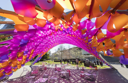Colorful Pavilion Structure in Melbourne