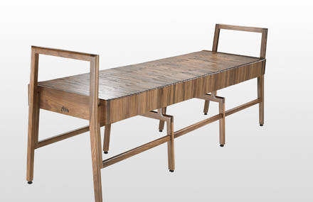 Wood Bench Fitting with Body Shape