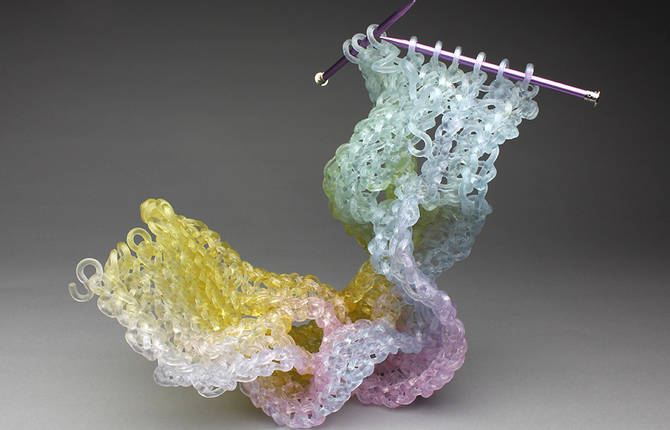 Knit Glass Sculptures by Carol Milne