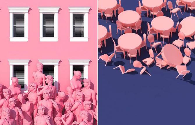 Surreal Pink Scenes by Lee Sol