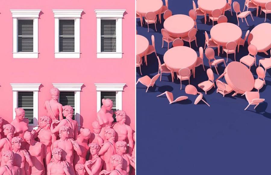 Surreal Pink Scenes by Lee Sol