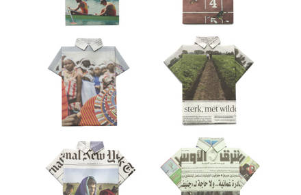 Folding Shirts from Newspaper by Jetty van Wezel