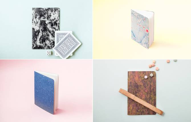 Handcrafted Notebooks With Graphic Covers