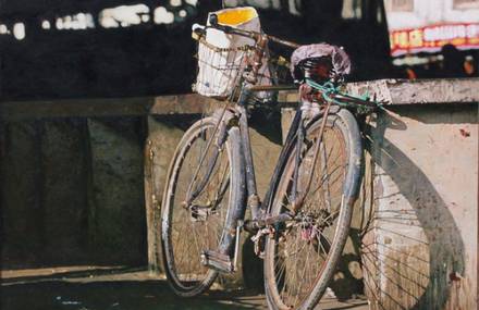 Photorealistic Bicyle Oil Paintings