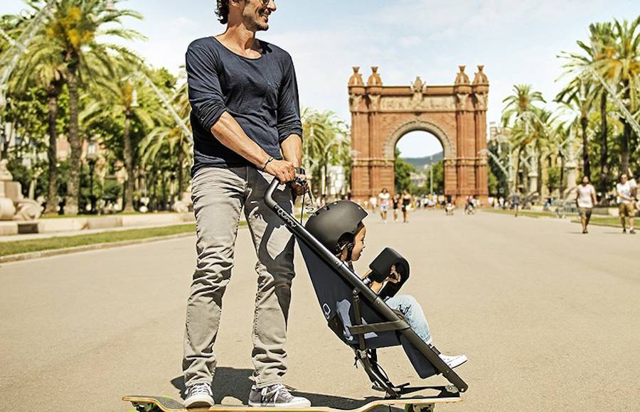 Smart Longboard Stroller Carrying Your Baby