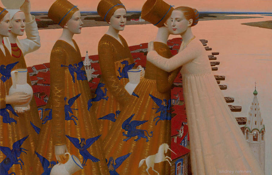 Medieval Style Paintings by Andrej Remnev