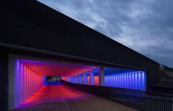 Immersive Light Installation in a Tunnel