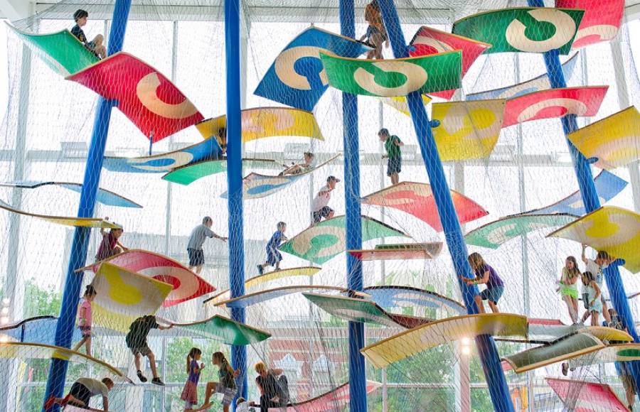 Colorful Suspended Playgrounds for Children