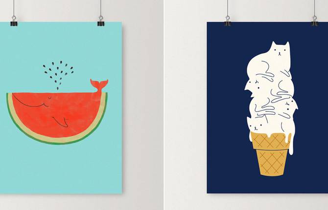 Cute and Funny Prints Selection