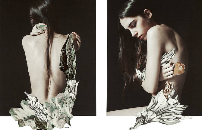New Floral Collages Portraits by Rocio Montoya