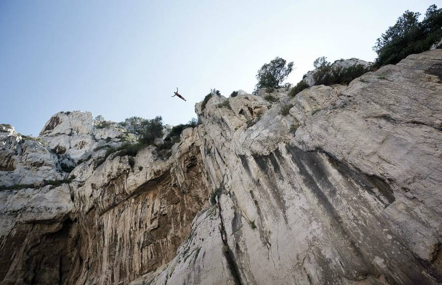 Portraits of a Cliff Diver in the South of France