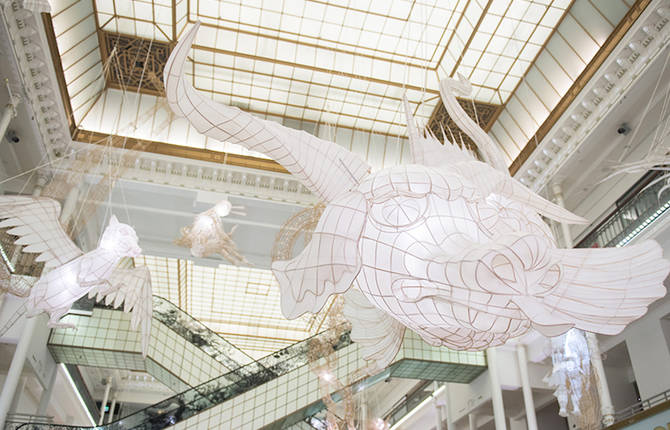 Bamboo & Paper Creatures Sculptures by Ai WeiWei in Paris
