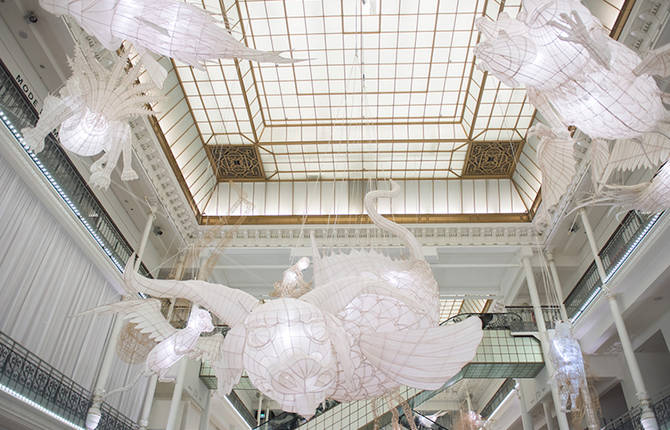 Bamboo & Paper Creatures Sculptures by Ai WeiWei in Paris