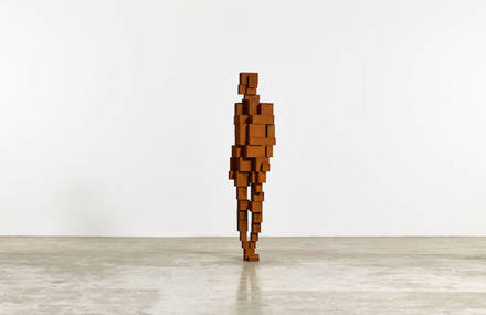 Abstract & Pixelated Human Body Sculptures by Antony Gormley