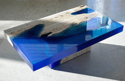 Lagoon Tables by Alexandre Chapelin