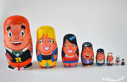 Iconic Movies and TV Shows Characters Nesting Dolls
