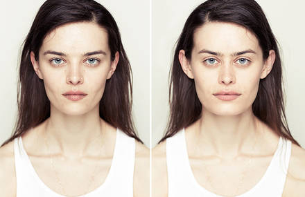 Photo Retouching to Show Beauty of not Symmetrical Faces