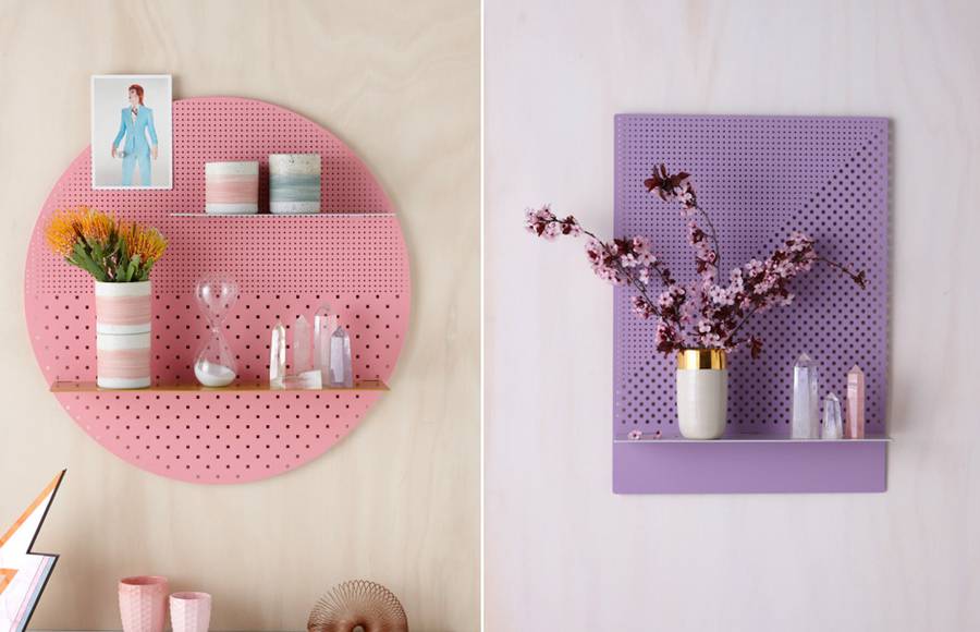 Stylish Perforated Wall Shelves