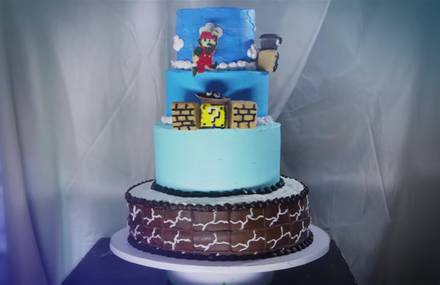 Animated Super Mario Bros Cake