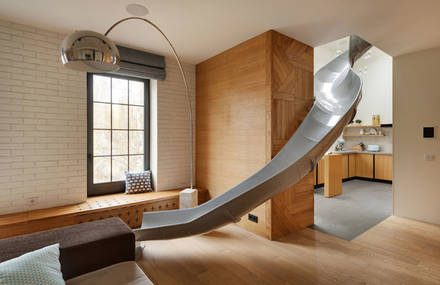 Wonderful Apartment With a Slide to Connect Two Floors