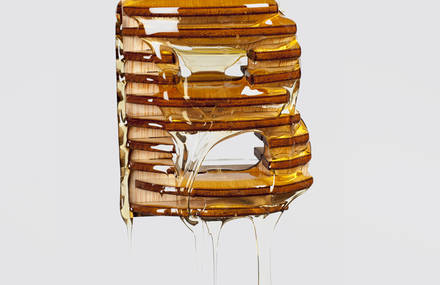 Appetizing Typography in 3D Made with Honey