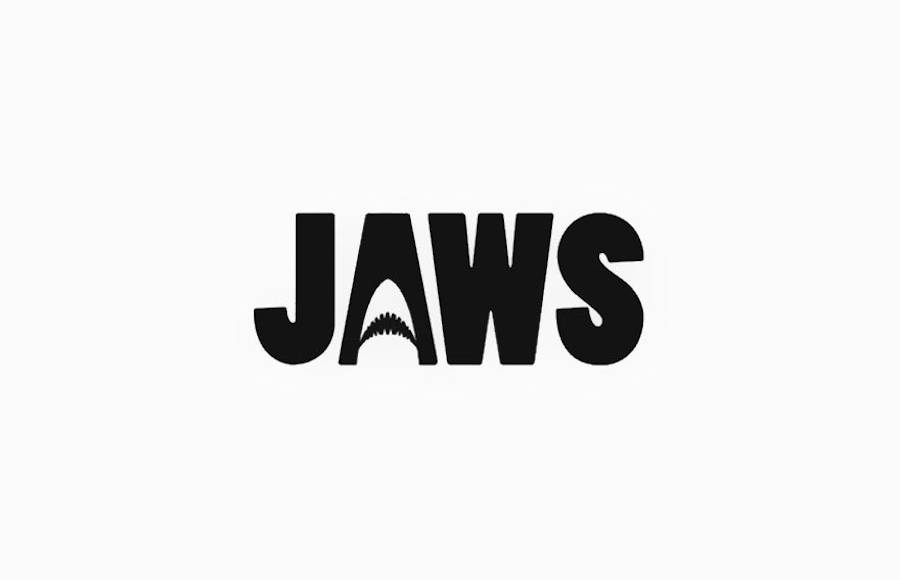 Famous Movie Titles Written Using Negative Space