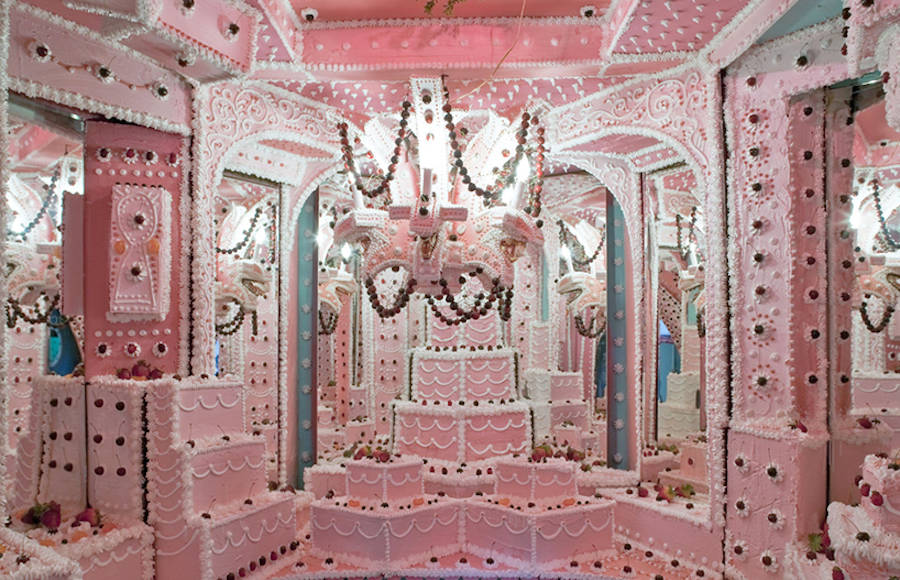 Artists Turned a Gallery Into a Giant Cake Maze