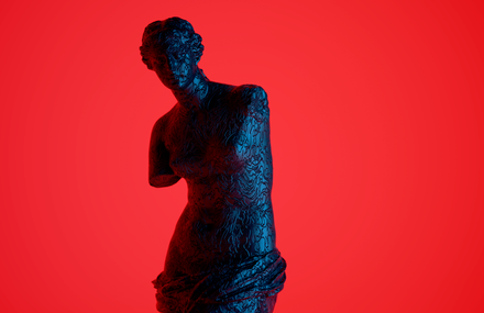 Classical Sculptures with Digital Patterns