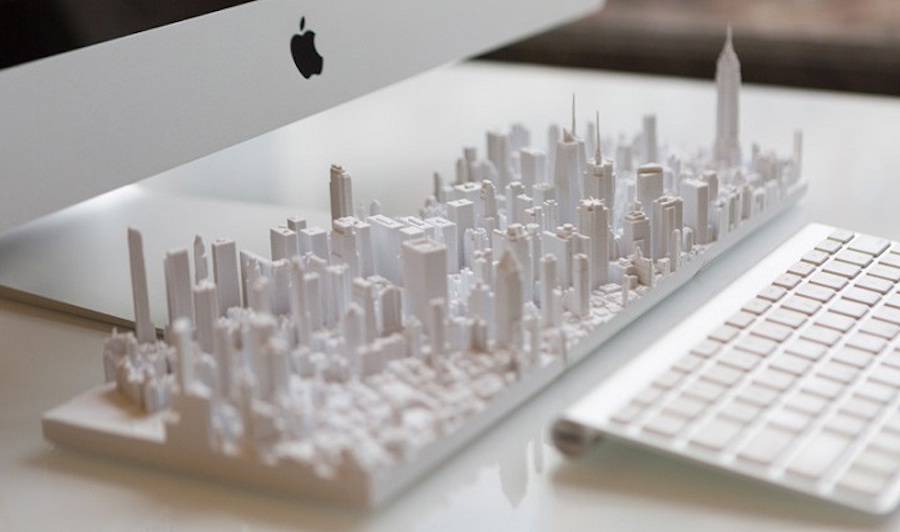 Customizable 3D Puzzle Microscape Tiles Celebrating City Skylines