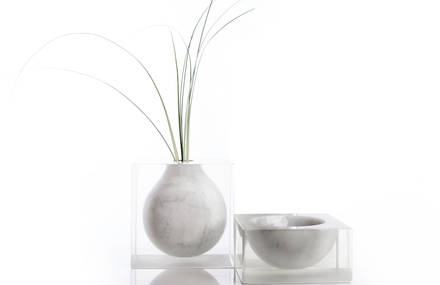 Delicate Marble Vases Collection by Moreno Ratti