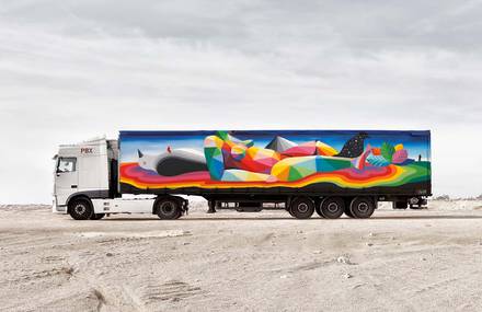 Colorful Art on Trucks