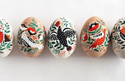 Original Birds Paintings on Easter Eggs