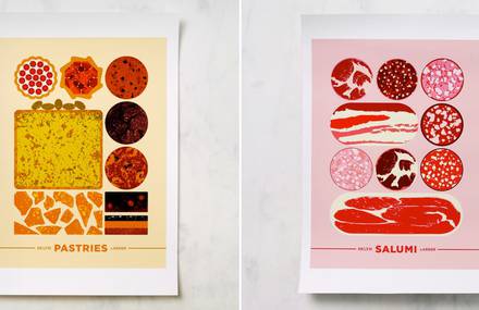 Food Illustration Posters for Local Brooklyn Market