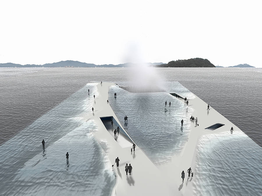 Ocean Platform Allowing you to Walk Towards the Water