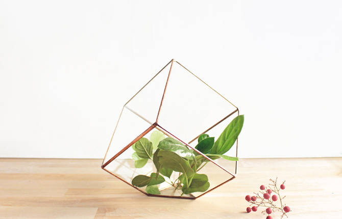 Handcrafted Geometric Glass Terrariums