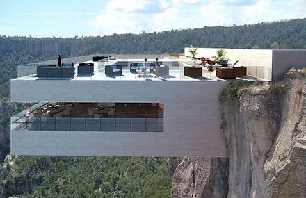 Incredibly Vertiginous Restaurant Over A Canyon in Mexico