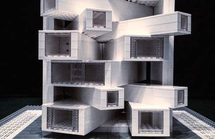 LEGO Brutalist Buildings Sculptures