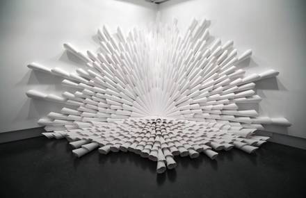 Abstract & Monumental Paper Sculptures by Marit Roland