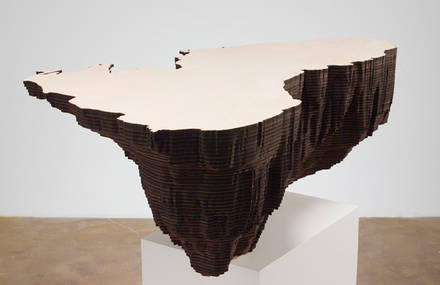 Underwater Topography Turned Into Wooden Seascape Sculptures