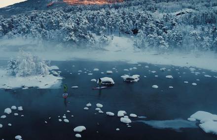 Paddle Boarding in the Icy Waters of Norway