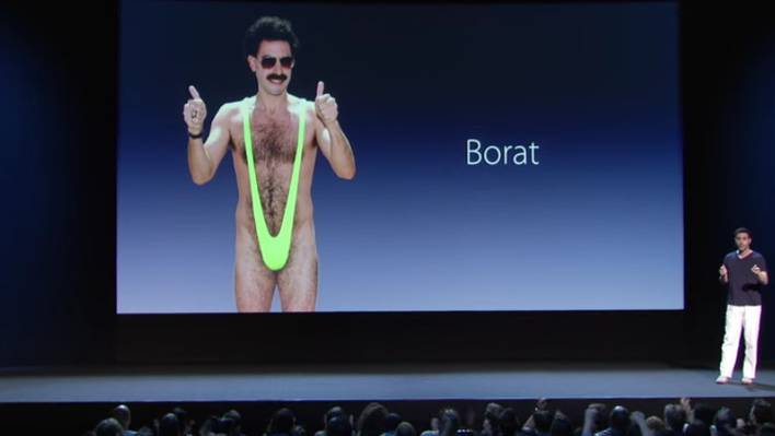 Sacha Baron Cohen – Apple Keynote Parody