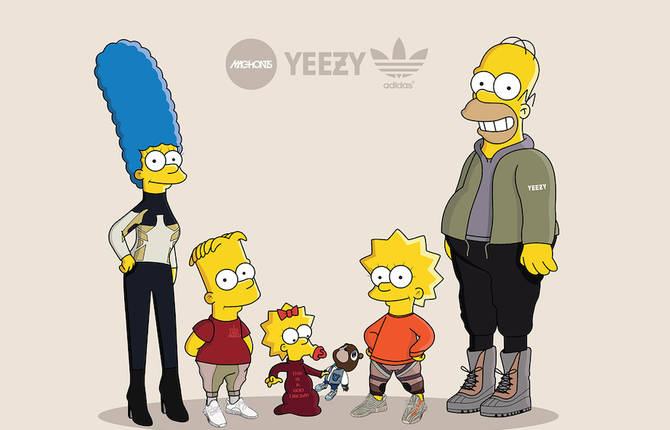 The Simpsons as Sneakerheads in Yeezy Boost
