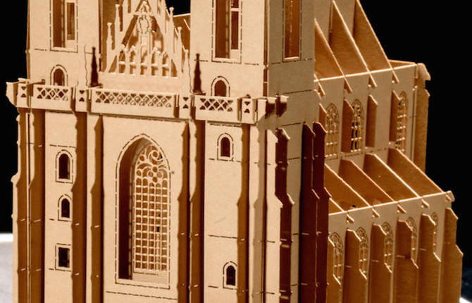 Pop-Up Cards Revealing Intricate 3D Architecture