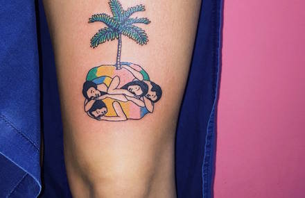 Colorful Pop Tattoos by Kim Michey