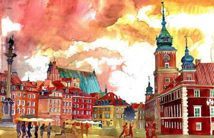 Colorful Watercolor Paintings by Maja Wronska