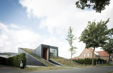 Geometric Half-Subterranean House in Belgium