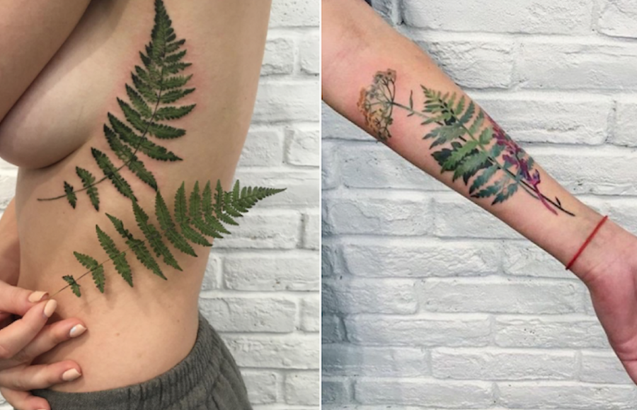 Inventive Leaf Tattoos by Rit Kit